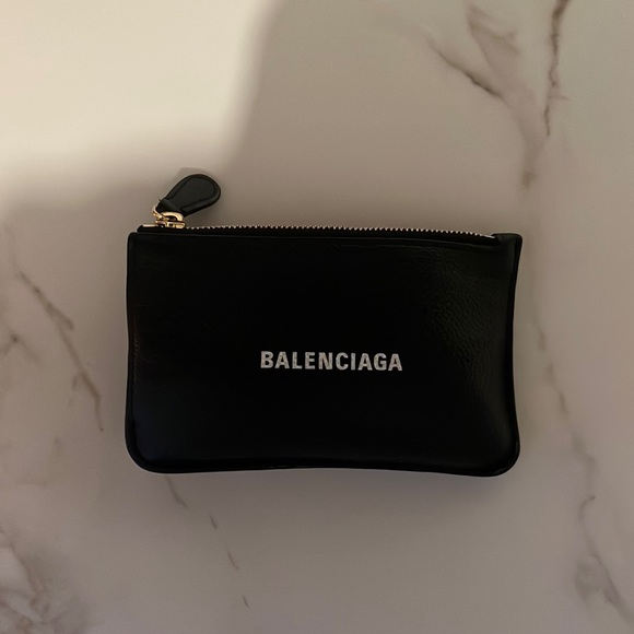 Balenciaga Black Long Essential Coin & Card Holder - Picture 2 of 8